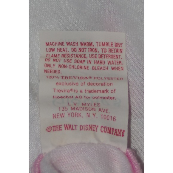 Vtg. Disney Minnie Mouse Nightgown 90s Giggles USA 2t Rare HTF Pink Blue - Picture 4 of 7
